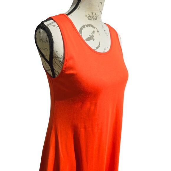 Planet by Lauren Red Hanky Asymmetrical Handkerchief Midi Dress Size 4-8 - Picture 3 of 7